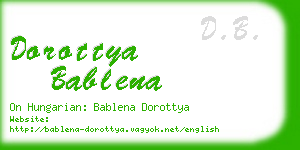 dorottya bablena business card